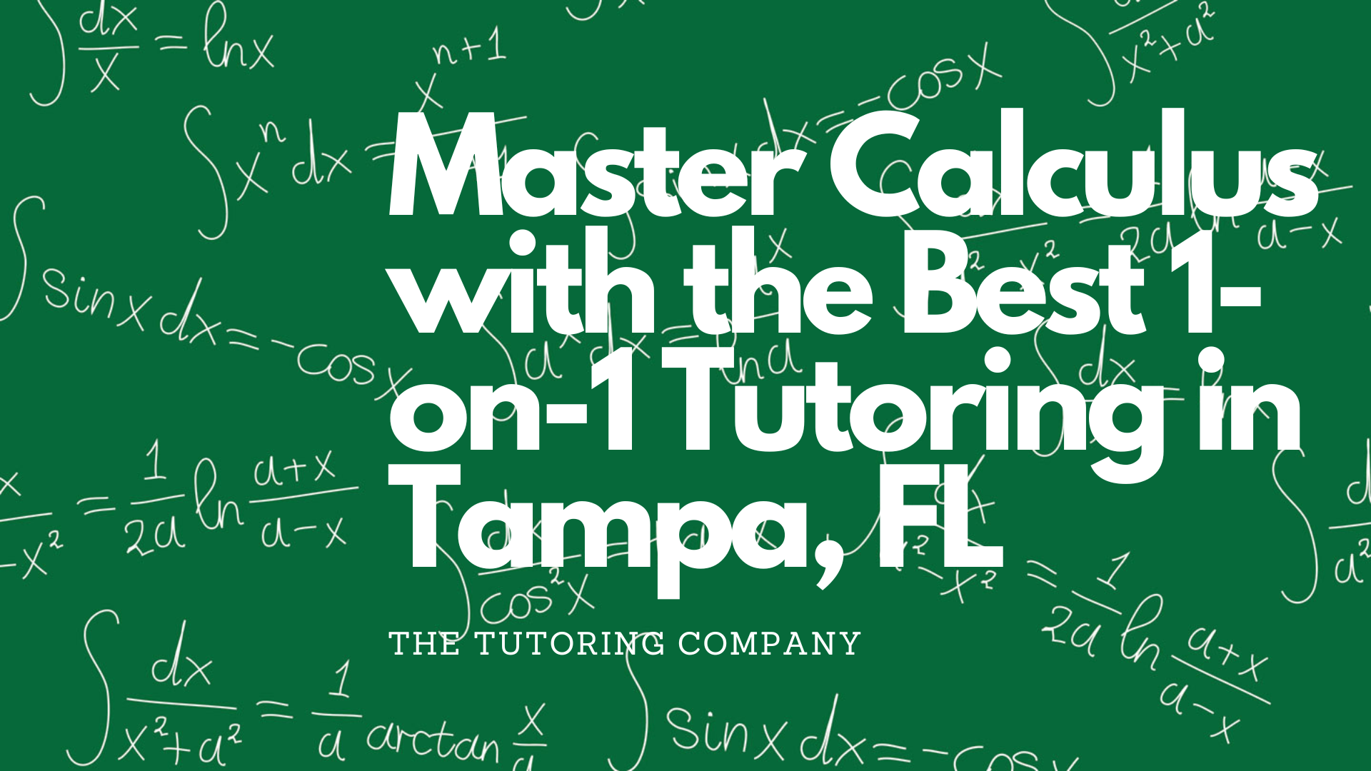 Master Calculus with the Best 1-on-1 Tutoring in Tampa, FL