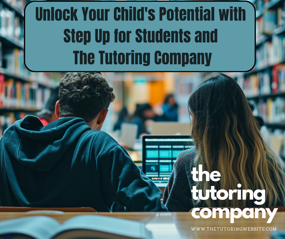 One-on-one tutoring unlocks your child's unique potential, fostering a love for learning and building confidence. Step Up for Students and The Tutoring Company empower students to reach new heights in their academic journey.